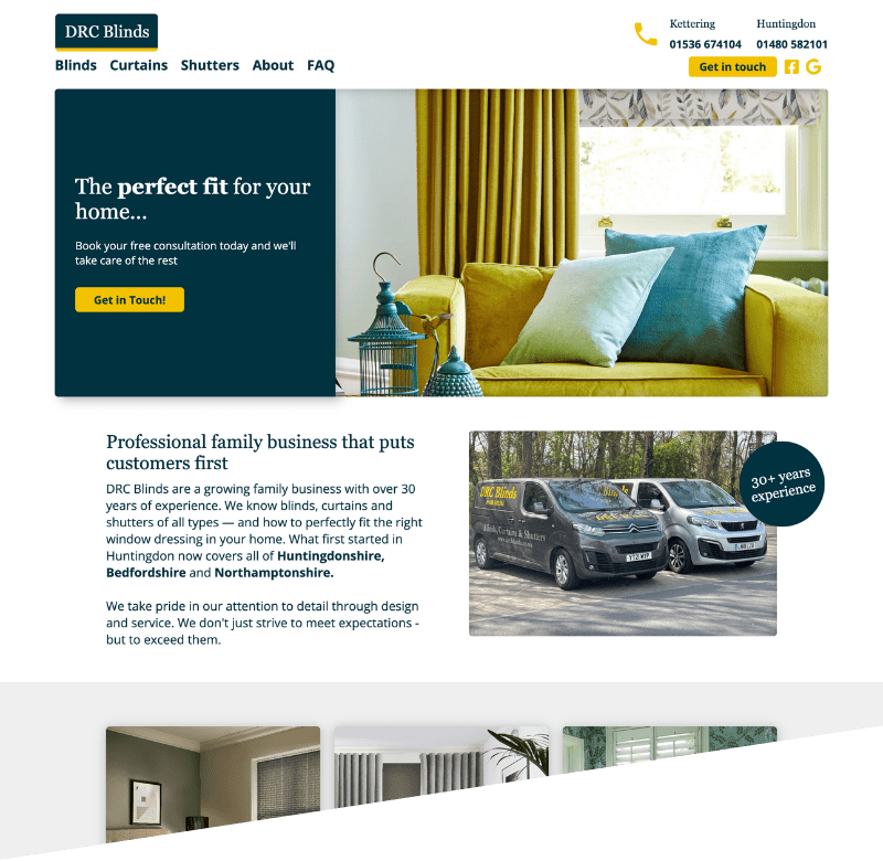 Example Website for DRC Blinds