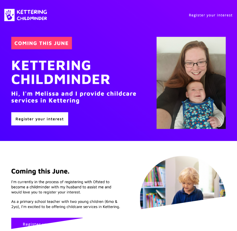 Kettering childminder cut off.